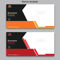 Abstract business banner template design.