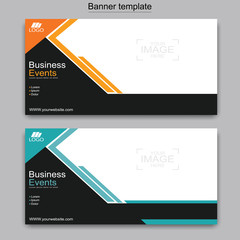 Abstract business banner template design.