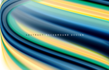 Abstract background - fluid color gradient waves, with dynamic motion line effect. Vector Illustration For Wallpaper, Banner, Background, Card, Book Illustration, landing page