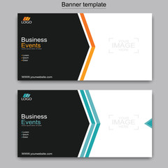 Abstract business banner template design.