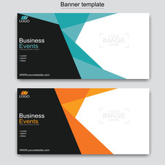 Abstract business banner template design.