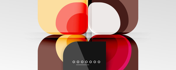 Abstract background - geometric cut paper design flower or square shape composition. Vector Illustration For Wallpaper, Banner, Background, Card, Book Illustration, landing page