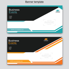 Abstract business banner template design.