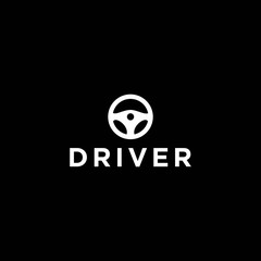 Driver Wheel Logo Icon . Abstract Automotive Design for Driving School, Business, and License Concepts