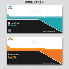 Abstract business banner template design.
