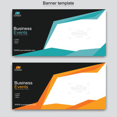 Abstract business banner template design.