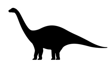 Vector apatosaurus silhouette
