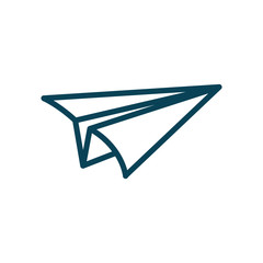 Isolated origami paperplane line style icon vector design