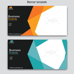 Abstract business banner template design.