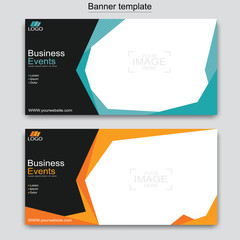 Abstract business banner template design.