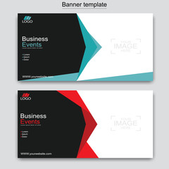Abstract business banner template design.
