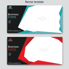Abstract business banner template design.