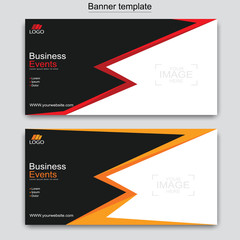 Abstract business banner template design.