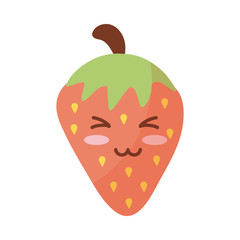 fresh and delicious strawberry on white background