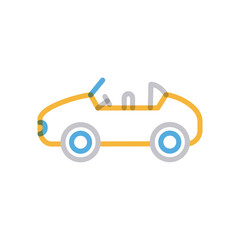 Isolated car vehicle multiply line style icon vector design