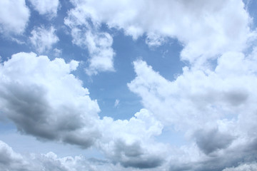 Fantastic sky with mix of white and dark clouds