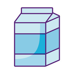 milk box icon, flat style