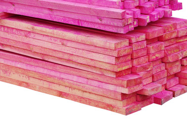 Wooden planks, lining, boards for construction works