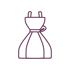 Isolated dress line style icon vector design