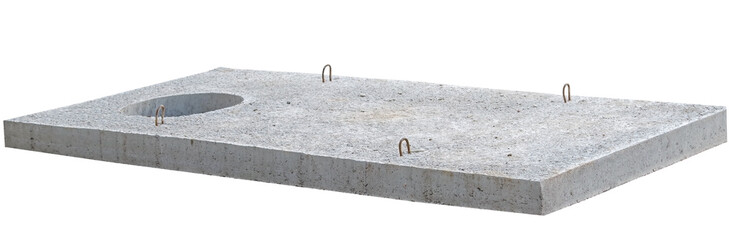 top part of Concrete water wells on white