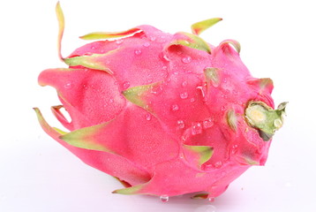 Dragon Fruit isolated against white background.