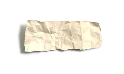 Obraz premium Old ripped paper isolated on white background with copy space for text