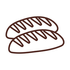 bakery bread, line style icon