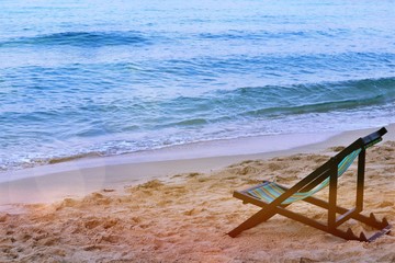 Fototapeta na wymiar chair on the beach