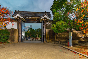 大阪城公園桜門を内側から見て