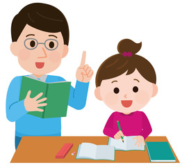 オンライン インターネット 学習 男の子 イラスト Wall Mural こけ田