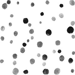 Seamless pattern with watercolor spots blobs stains points dots rounds circles. Abstract background and texture. Hand drawn, light, soft, pastel colors template