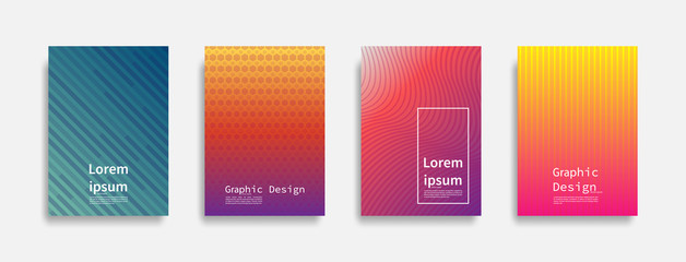 Minimal covers design. Colorful line design. Future geometric patterns. Eps10 vector.