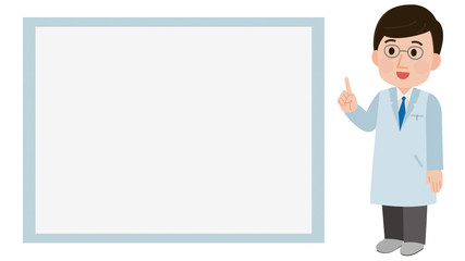 医者　説明　全身　イラスト