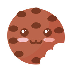 delicious and fresh cookie on white background