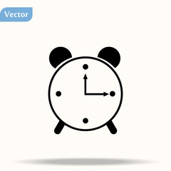 Clock icon. Clock Time symbol flat style. design web site icon, logo, app, UI. Illustration - Vector. EPS 10