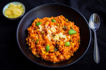 Italian risotto with tomatoes
