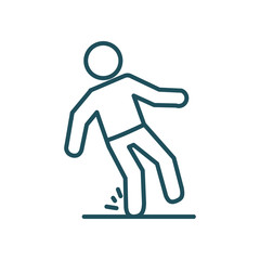 avatar falling line style icon vector design