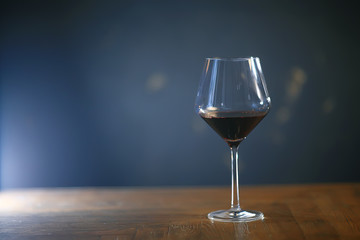 concept alcohol glass / beautiful glass, wine restaurant tasting aged wine