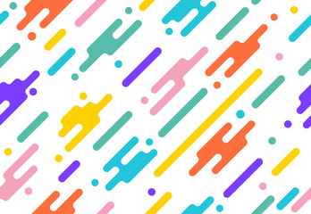 Seamless pattern of abstract liquid design elements on white background