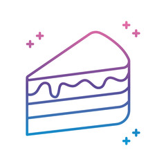 piece of cake icon, gradient line style
