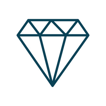 Isolated diamond line style icon vector design