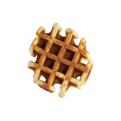 Viennese waffle close- up on a white background, isolated