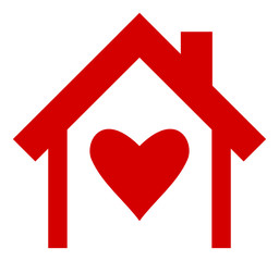 Haus mit Herz Icon