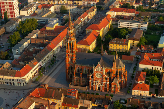 Aerial photo of Osijek city, Croatia