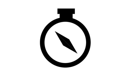 Obraz premium Compass Icon Simple flat symbol. Perfect Black