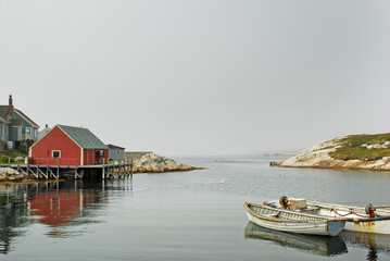 Foggy Fishing Boats
