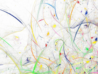 Naklejka na ściany i meble abstract chaotic fractal background 3D rendering illustration