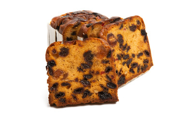 celebratory cake with fruit  isolated