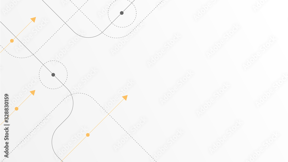 Poster Abstract geometric Circuit connect lines and dots.Simple technology graphic background.Illustration Vector design Network technology and Connection concept.