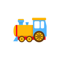 Toy train cartoon vector illustration.